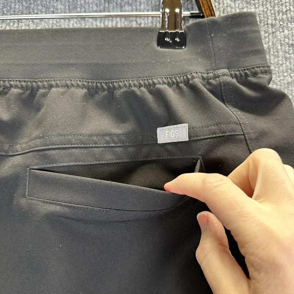 FIGS Technical Collection Cargo Pants Mens Large Black Axim Scrub Stretch